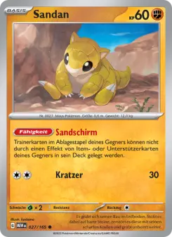 Pokémon-Karte Sandan 027/165
