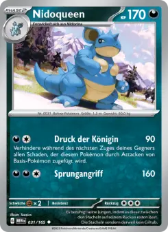 Pokémon-Karte Nidoqueen 031/165
