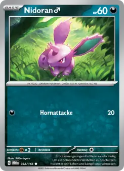 Pokémon-Karte Nidoran♂ 032/165