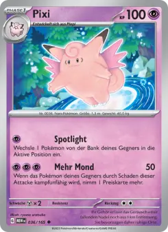 Pokémon-Karte Pixi 036/165