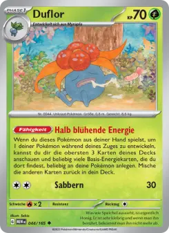 Pokémon-Karte Duflor 044/165