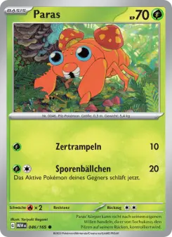 Pokémon-Karte Paras 046/165