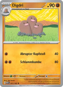 Pokémon-Karte Digdri 051/165