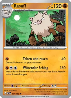 Pokémon-Karte Rasaff 057/165