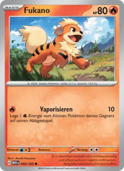 Pokémon-Karte Fukano 058/165