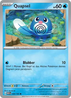 Pokémon-Karte Quapsel 060/165