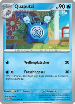 Pokémon-Karte Quaputzi 061/165