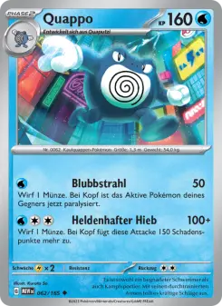 Pokémon-Karte Quappo 062/165