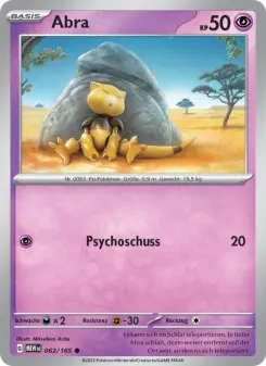 Pokémon-Karte Abra 063/165