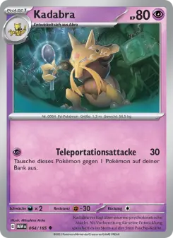 Pokémon-Karte Kadabra 064/165