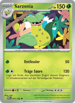 Pokémon-Karte Sarzenia 071/165