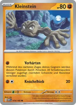 Pokémon-Karte Kleinstein 074/165