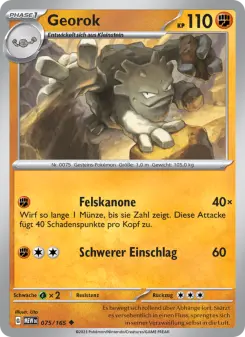 Pokémon-Karte Georok 075/165