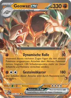 Pokémon-Karte Geowaz-ex 076/165
