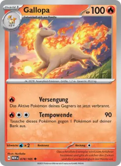 Pokémon-Karte Gallopa 078/165