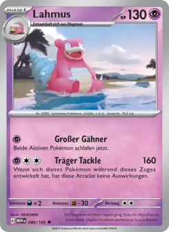 Pokémon-Karte Lahmus 080/165