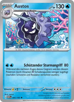 Pokémon-Karte Austos 091/165