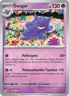 Pokémon-Karte Gengar 094/165