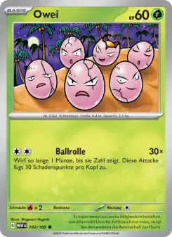 Pokémon-Karte Owei 102/165