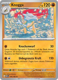 Pokémon-Karte Knogga 105/165