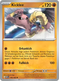 Pokémon-Karte Kicklee 106/165