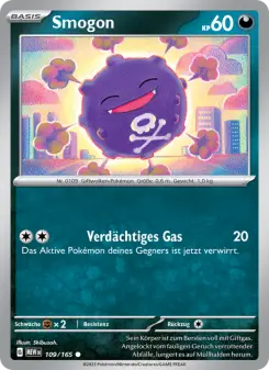 Pokémon-Karte Smogon 109/165