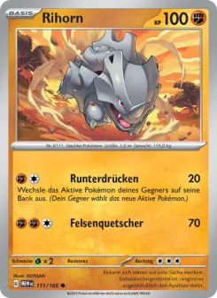 Pokémon-Karte Rihorn 111/165