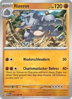 Pokémon-Karte Rizeros 112/165