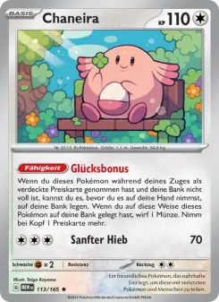 Pokémon-Karte Chaneira 113/165