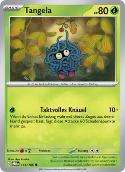 Pokémon-Karte Tangela 114/165
