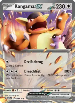 Pokémon-Karte Kangama-ex 115/165