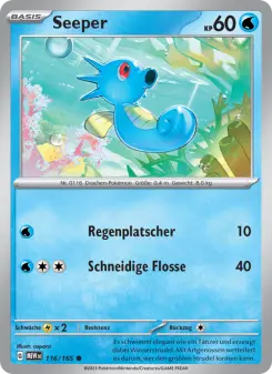 Pokémon-Karte Seeper 116/165