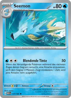Pokémon-Karte Seemon 117/165