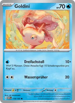 Pokémon-Karte Goldini 118/165