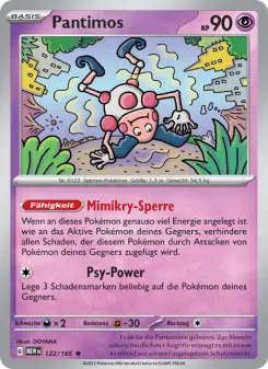 Pokémon-Karte Pantimos 122/165