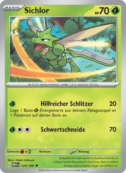 Pokémon-Karte Sichlor 123/165