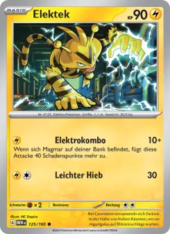 Pokémon-Karte Elektek 125/165
