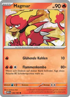 Pokémon-Karte Magmar 126/165