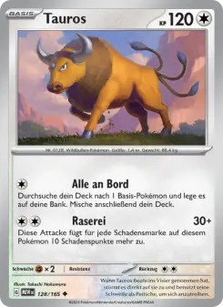 Pokémon-Karte Tauros 128/165