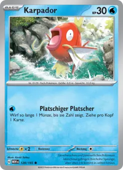 Pokémon-Karte Karpador 129/165