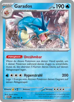 Pokémon-Karte Garados 130/165