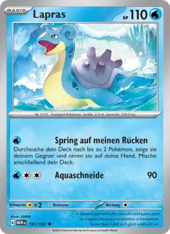 Pokémon-Karte Lapras 131/165