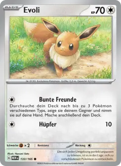 Pokémon-Karte Evoli 133/165
