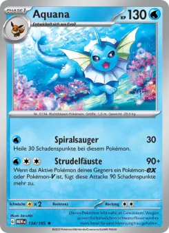Pokémon-Karte Aquana 134/165