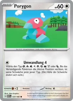 Pokémon-Karte Porygon 137/165