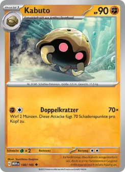Pokémon-Karte Kabuto 140/165