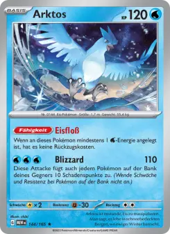 Pokémon-Karte Arktos 144/165