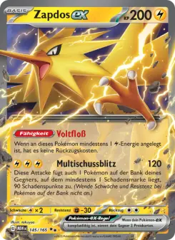 Pokémon-Karte Zapdos-ex 145/165