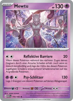 Pokémon-Karte Mewtu 150/165