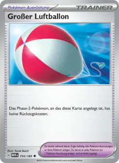 Pokémon-Karte Großer Luftballon 155/165